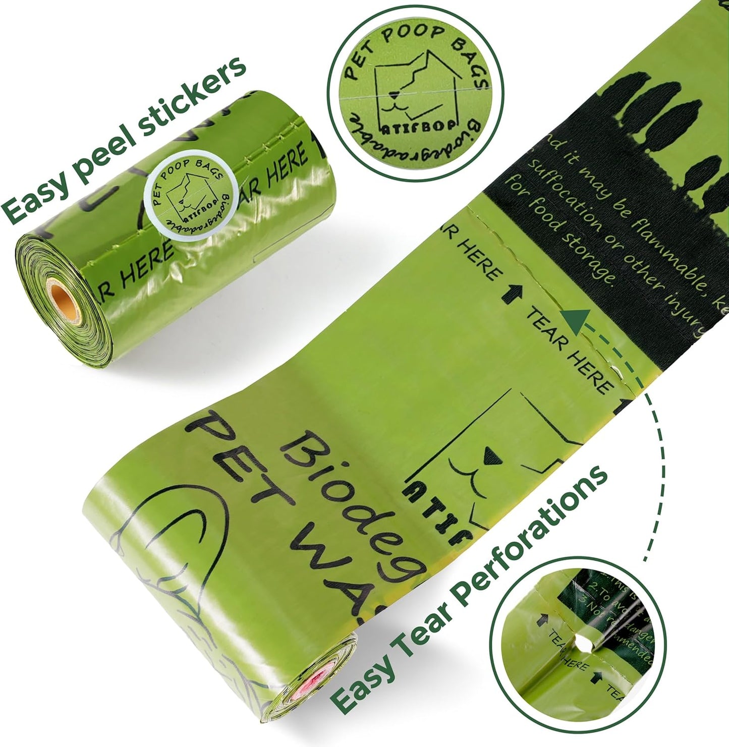 Eco-Friendly Biodegradable Dog Poop Bags - 360 Count Scented Rolls for Hassle-Free Cleanups