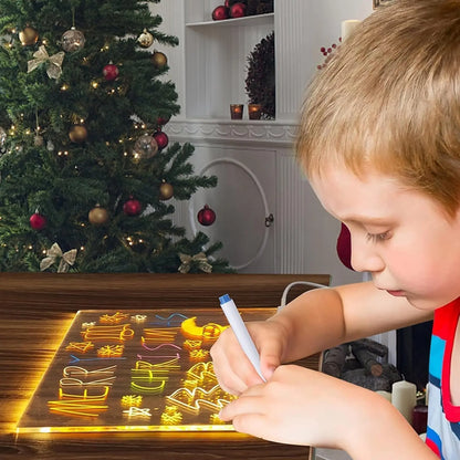 Illuminate Your Creativity with the Colorful LED Note Board - Perfect for Kids' Drawings & Messages!