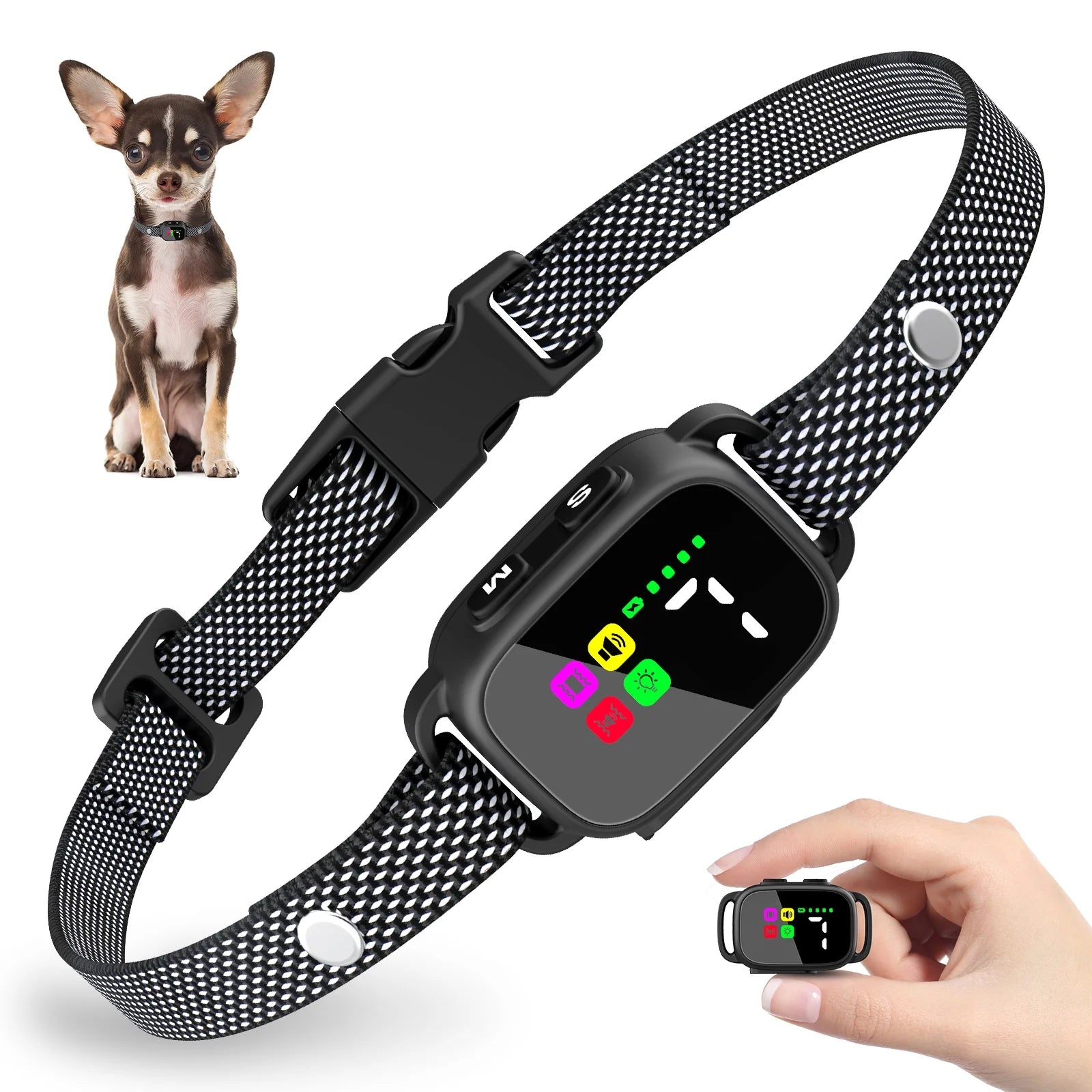 Transform Your Dog's Behavior with the PcEoTllar No-Shock Anti-Bark Collar – Adjustable, Waterproof, and Rechargeable for Small Breeds!