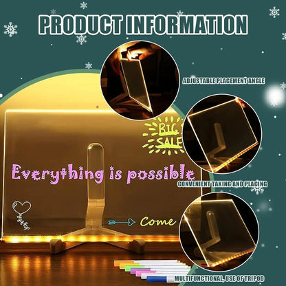 Illuminate Your Creativity with the Colorful LED Note Board - Perfect for Kids' Drawings & Messages!
