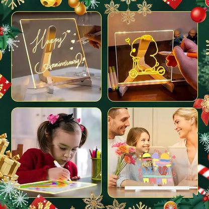 Illuminate Your Creativity with the Colorful LED Note Board - Perfect for Kids' Drawings & Messages!