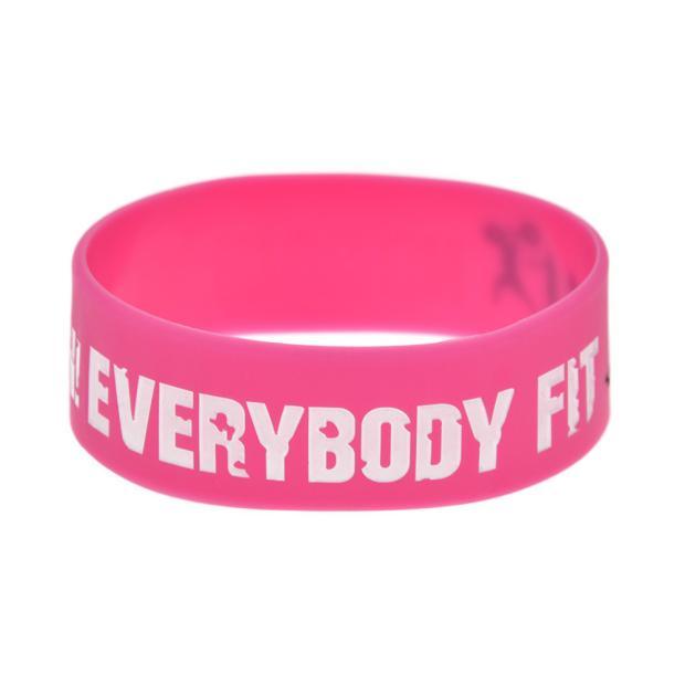 Everybody Fit No Pain No Gain Silicone Bracelet 1 Inch Sports Wrist Band