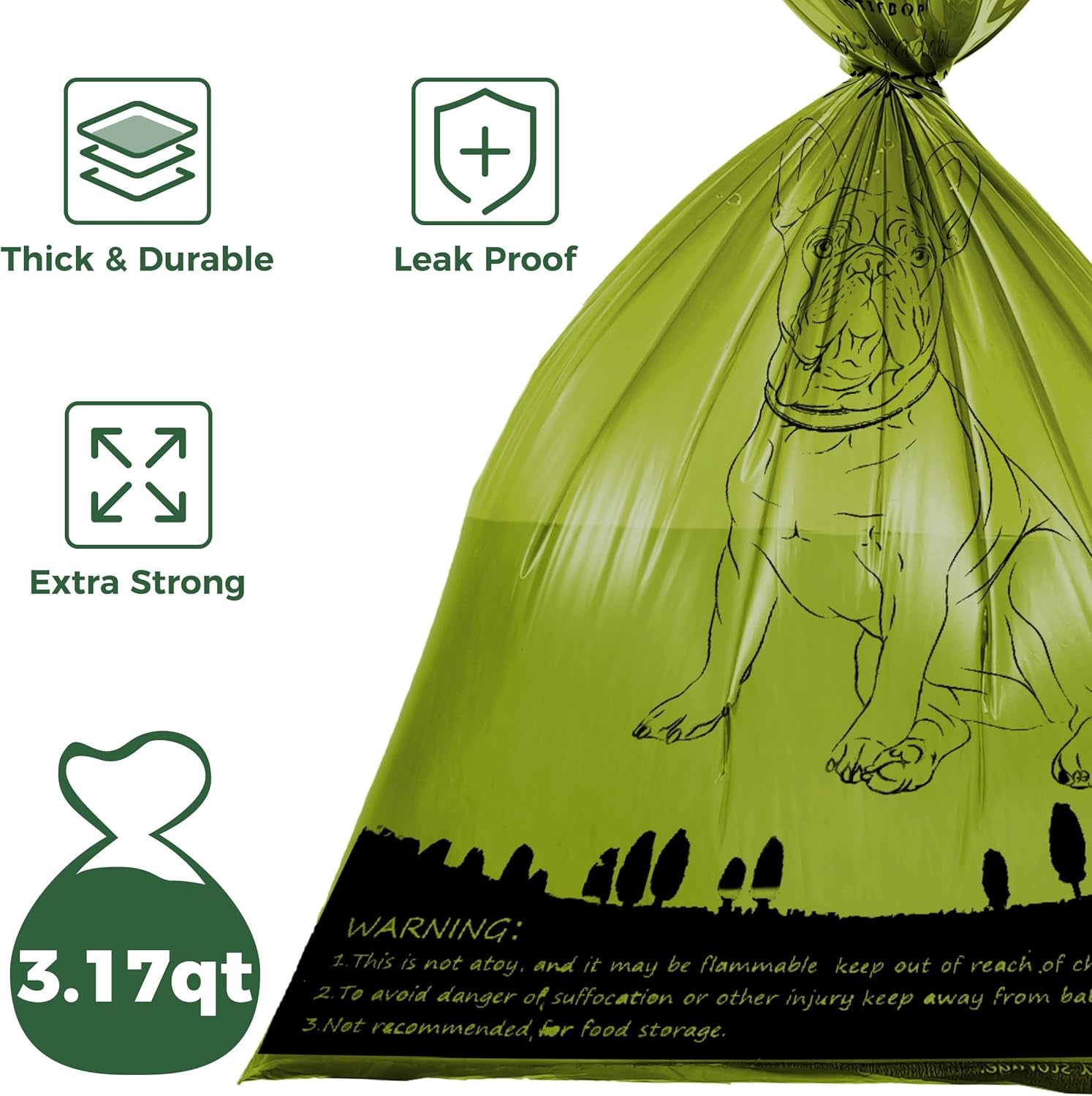 Eco-Friendly Biodegradable Dog Poop Bags - 360 Count Scented Rolls for Hassle-Free Cleanups