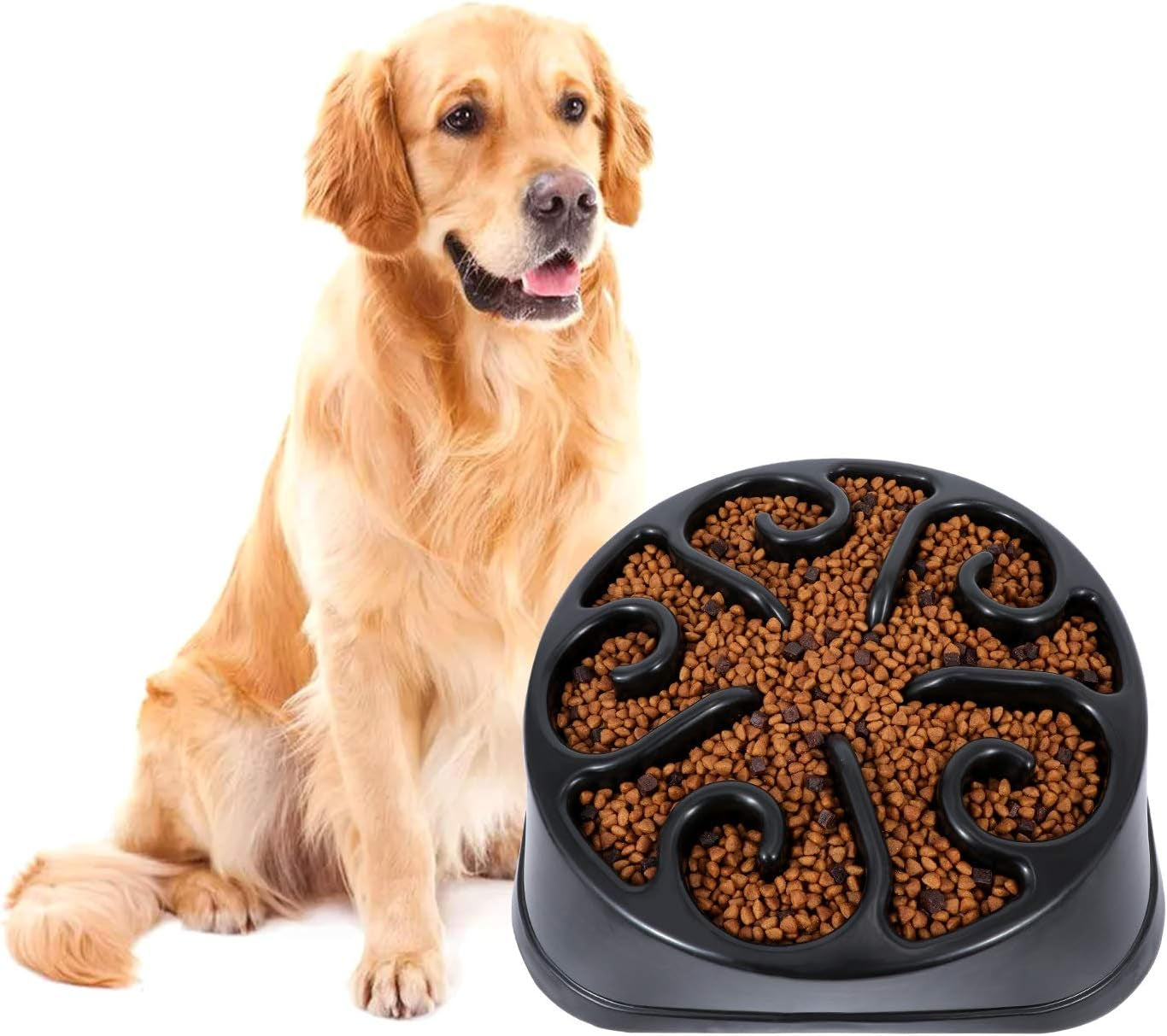 Transform Mealtime for Large Dogs with Our Anti-Gulping Slow Feeder Bowl – Say Goodbye to Choking and Bloating!
