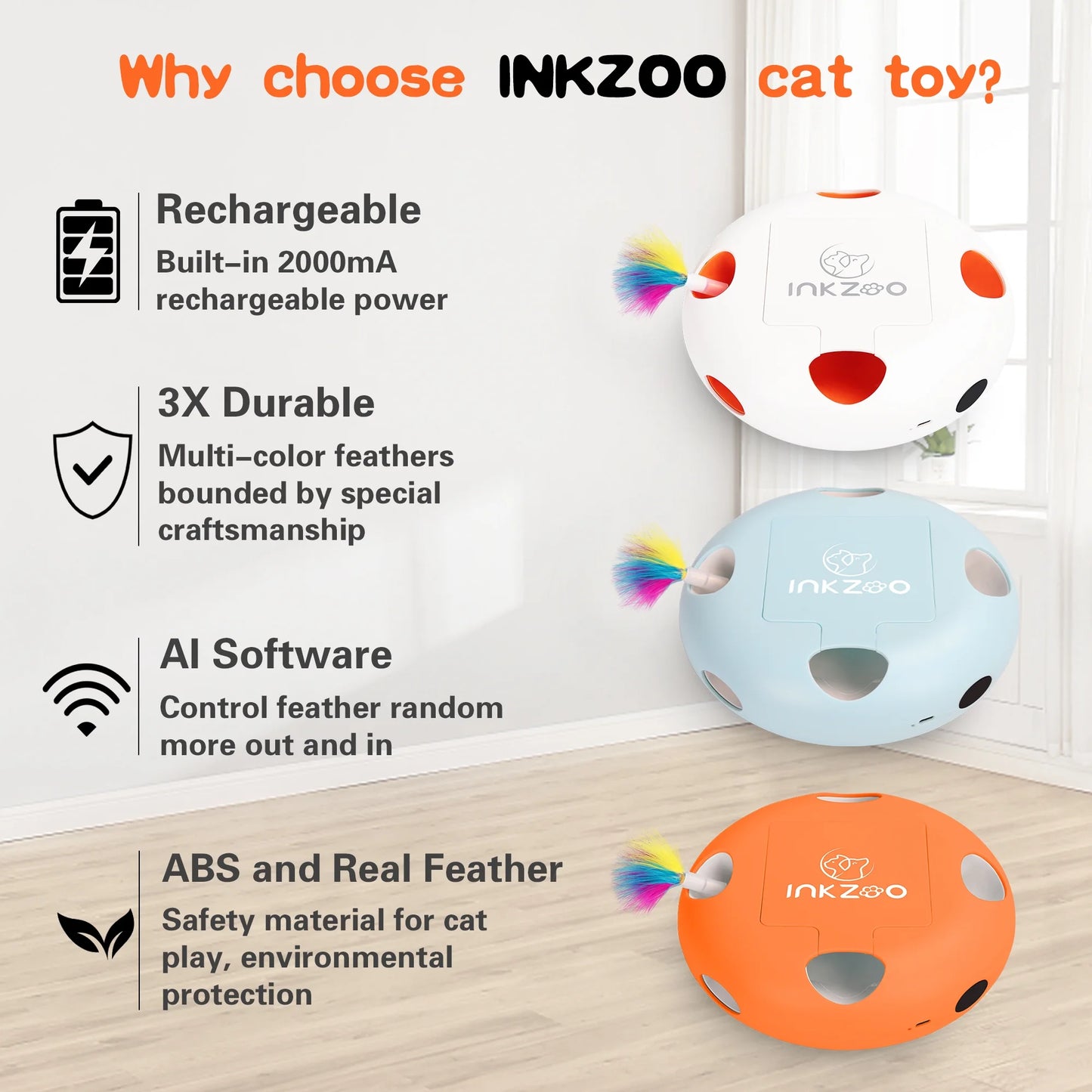 Ultimate Interactive Cat Toy for Indoor Play – Rechargeable Wand with Mind-Engaging Features!